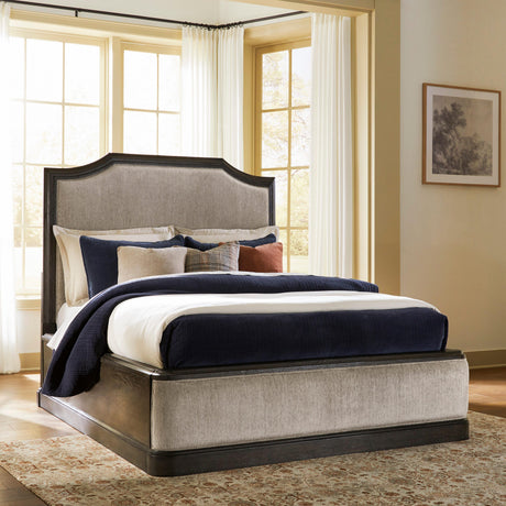 Sam's Furniture - Ashley Furniture - Wickenger Bedroom - Queen Upholstered Panel Bed / Dark Brown - PCB889B2