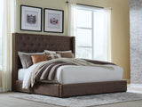 Sam's Furniture - Ashley Furniture - Lavernty Bedroom - King Upholstered Storage Bed / Coffee - PCB9002B2