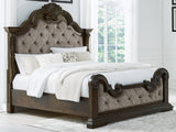 Sam's Furniture - Ashley Furniture - Maylee Bedroom - California King Upholstered Bed / Dark Brown - B947B5