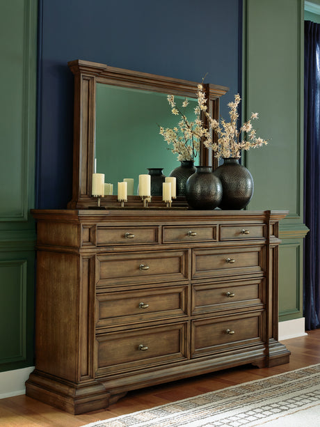 Sam's Furniture - Ashley Furniture - Frantanna Bedroom - Dresser and Mirror / Brown - PCB949B1