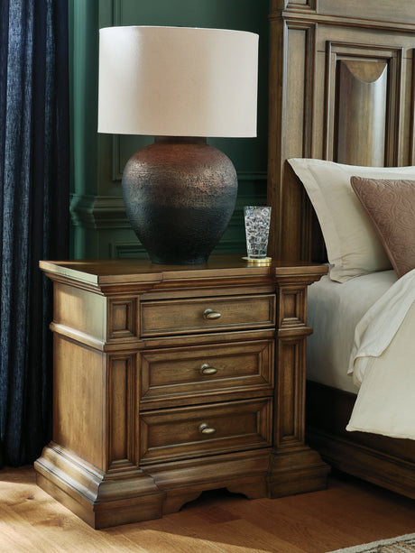 Sam's Furniture - Ashley Furniture - Frantanna Bedroom - Three Drawer Night Stand / Brown - PCB949-93