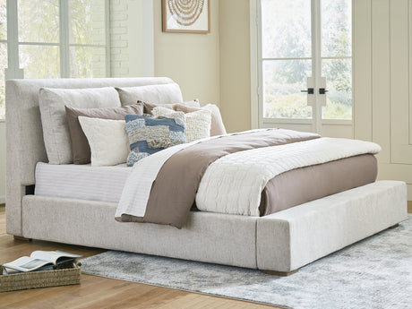 Sam's Furniture - Ashley Furniture - Cabalynn Bedroom - King Upholstered Bed / Light Brown - B974B6