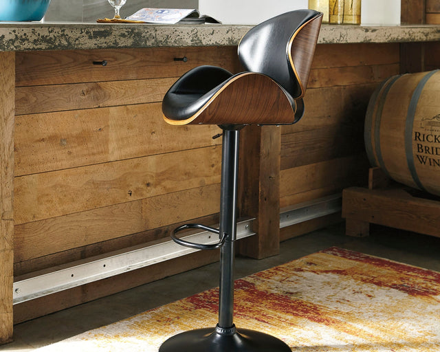 Sam's Furniture - Ashley Furniture - Bellatier Dining Room - Adjustable Height Bar Stool (Set of 2) / Bone - D120-230X2