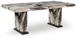 Sam's Furniture - Ashley Furniture - Jeshina Dining Table - Dining Table / Dark Brown/Beige - PCD581D4