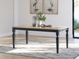 Sam's Furniture - Ashley Furniture - Brenkerton Dining Table - Rectangular Dining Room Table / Grayish Brown/Black - PCD591-25