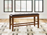 Sam's Furniture - Ashley Furniture - Ralene Dining Room - DBL Counter UPH Bench (1/CN) / Medium Brown - D594-09