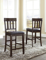 Sam's Furniture - Ashley Furniture - Haddigan Dining Room - Counter Height Bar Stool (Set of 2) / Dark Brown - D596-124X2