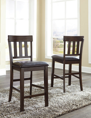 Sam's Furniture - Ashley Furniture - Haddigan Dining Room - Counter Height Bar Stool (Set of 2) / Dark Brown - D596-124X2
