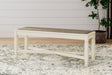 Sam's Furniture - Ashley Furniture - Bolanburg Dining Bench - Large UPH Dining Room Bench / Two-tone / 50"W x 15"D x 20"H - D647-00
