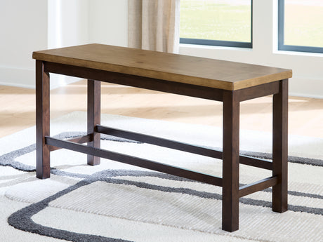 Sam's Furniture - Ashley Furniture - Rylandeen Dining Room - Double Counter Bench (1/CN) / Light Brown/Dark Brown - PCD651-09