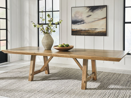Sam's Furniture - Ashley Furniture - Ridgester Dining Room - RECT Dining Room EXT Table / Light Brown - D858-45