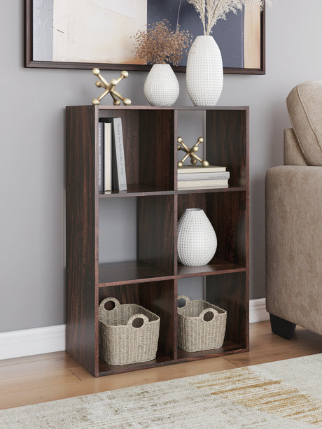 Sam's Furniture - Ashley Furniture - Glosmount Six Cube Organizer - Six Cube Organizer / Cherry/Light Brown - EA1055-3X2