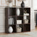 Sam's Furniture - Ashley Furniture - Glosmount Nine Cube Organizer - Nine Cube Organizer / Cherry/Light Brown - EA1055-3X3