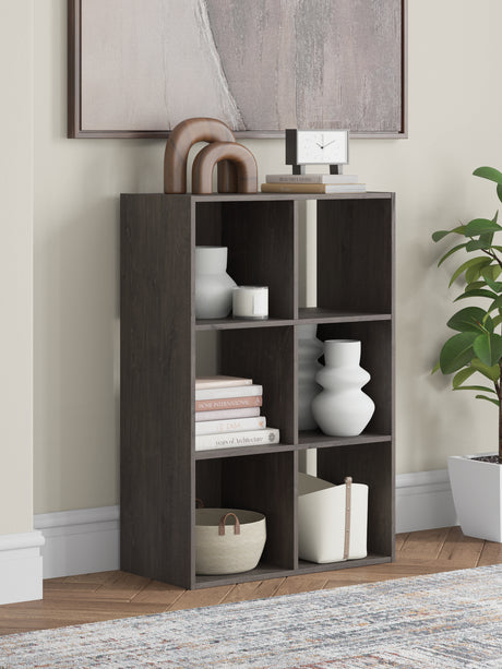 Sam's Furniture - Ashley Furniture - Piperton Six Cube Organizer - Six Cube Organizer / Charcoal - EA5514-3X2