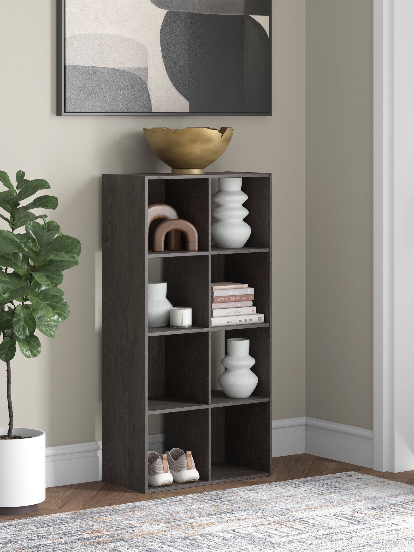 Sam's Furniture - Ashley Furniture - Piperton Eight Cube Organizer - Eight Cube Organizer / Charcoal - EA5514-4X2