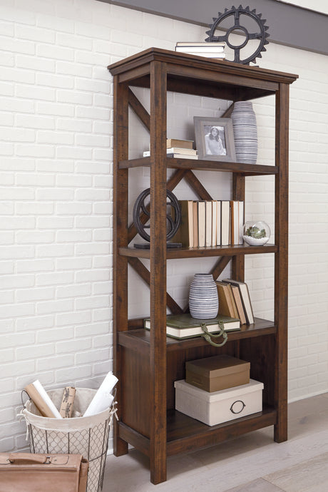 Sam's Furniture - Ashley Furniture - Baldridge Bookcase - Large Bookcase / Rustic Brown - H675-17