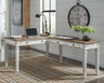 Sam's Furniture - Ashley Furniture - Realyn Office Desk - 2-Piece Home Office Desk / White/Brown - H743H1