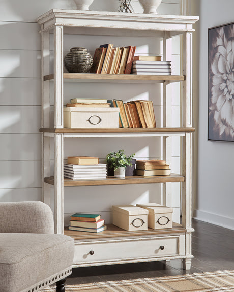 Sam's Furniture - Ashley Furniture - Realyn Bookcase - Bookcase / Brown/White - H743-70