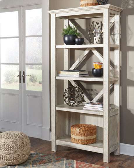 Sam's Furniture - Ashley Furniture - Carynhurst Bookcase - Large Bookcase / Whitewash - H755-17