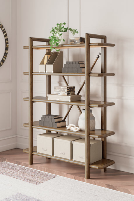 Sam's Furniture - Ashley Furniture - Roanhowe Bookcase - Bookcase / Brown - H769-70