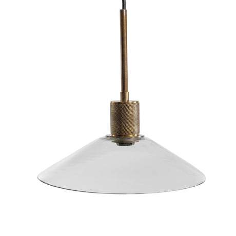 Sam's Furniture - Ashley Furniture - Chaness Lighting - Glass Pendant Light (1/CN) / Clear/Brass - L000718
