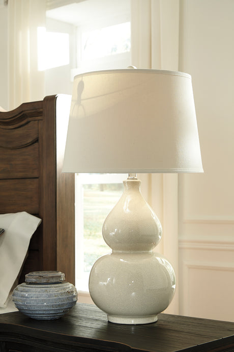 Sam's Furniture - Ashley Furniture - Saffi Lighting - Table Lamp (Set of 2) / Cream - L100074X2