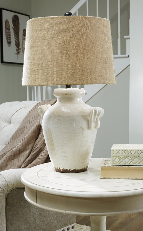 Sam's Furniture - Ashley Furniture - Emelda Lighting - Table Lamp (Set of 2) / Cream - L100664X2