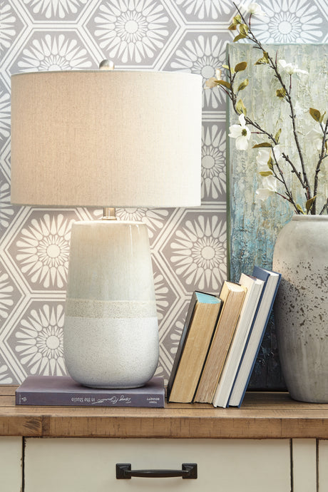 Sam's Furniture - Ashley Furniture - Shavon Lighting - Table Lamp (Set of 2) / Beige/White - L100724X2