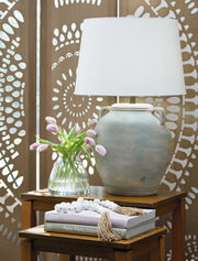 Sam's Furniture - Ashley Furniture - Shawburg Lighting - 2-Piece Lamp Set / Antique Green - L100814X2