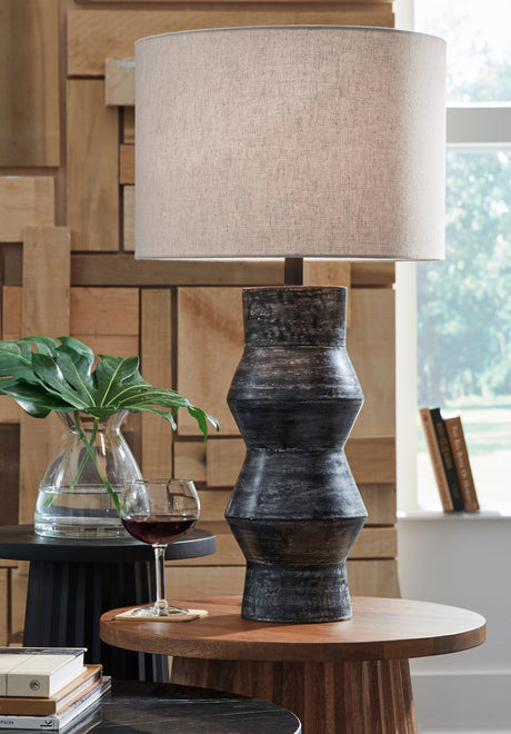 Sam's Furniture - Ashley Furniture - Kerbert Lighting - 2-Piece Lamp Set / Distressed Black - L100824X2