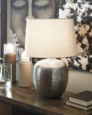 Sam's Furniture - Ashley Furniture - Magalie Lighting - Table Lamp (Set of 2) / Antique Silver Finish - L207314X2