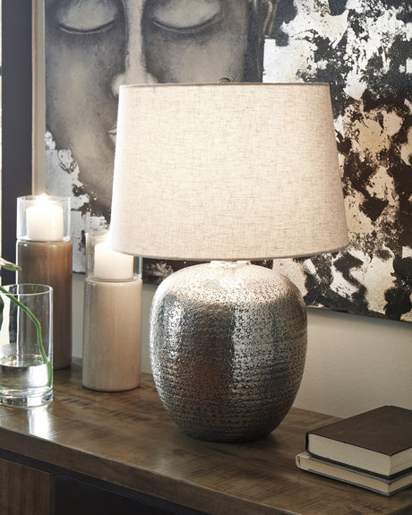 Sam's Furniture - Ashley Furniture - Magalie Lighting - Table Lamp (Set of 2) / Antique Silver Finish - L207314X2
