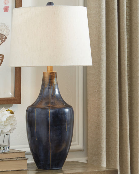 Sam's Furniture - Ashley Furniture - Evania Lighting - Table Lamp (Set of 2) / Indigo - L207344X2