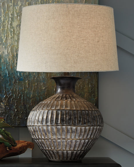Sam's Furniture - Ashley Furniture - Magan Lighting - Table Lamp (Set of 2) / Antique Bronze Finish - L207354X2