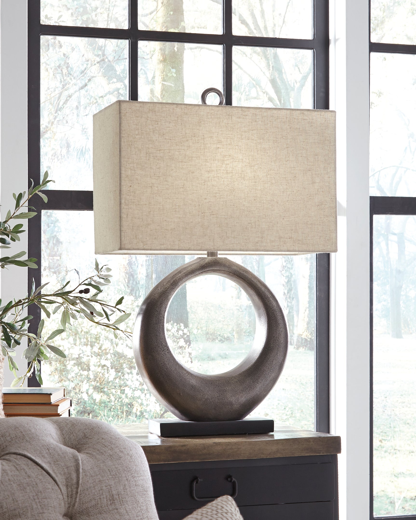 Sam's Furniture - Ashley Furniture - Saria Lighting - Table Lamp (Set of 2) / Antique Silver Finish - L207394X2