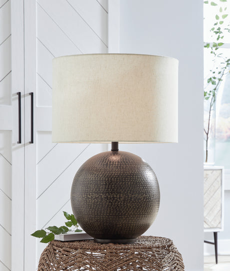 Sam's Furniture - Ashley Furniture - Hambell Lighting - Table Lamp (Set of 2) / Black/Gold Finish - L207434X2