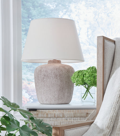 Sam's Furniture - Ashley Furniture - Danry Lighting - Table Lamp (Set of 2) / Distressed Cream - L207454X2