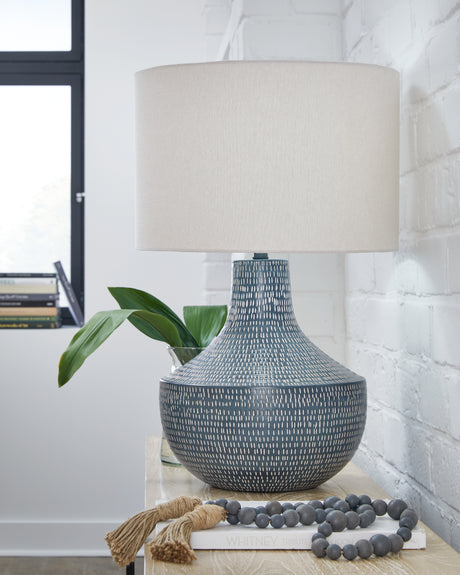Sam's Furniture - Ashley Furniture - Schylarmont Lighting - 2-Piece Lamp Set / Antique Gray/White - L207474X2