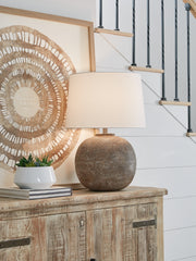 Sam's Furniture - Ashley Furniture - Neavesboro Lighting - 2-Piece Lamp Set / Antique Brown/White - L207484X2
