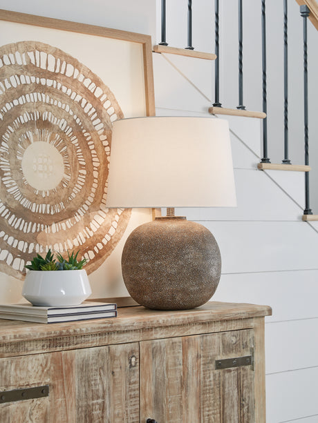 Sam's Furniture - Ashley Furniture - Neavesboro Lighting - 2-Piece Lamp Set / Antique Brown/White - L207484X2