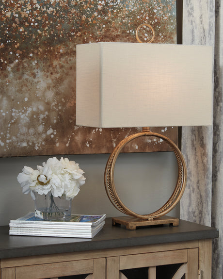 Sam's Furniture - Ashley Furniture - Mahala Lighting - Table Lamp (Set of 2) / Antique Gold Finish - L208124X2