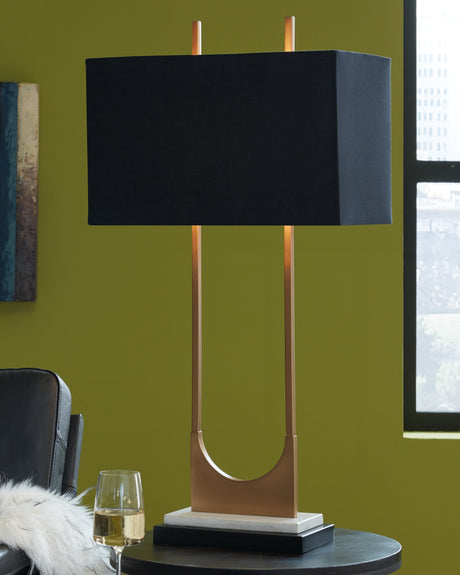 Sam's Furniture - Ashley Furniture - Malana Lighting - Table Lamp (Set of 2) / Brass Finish - L208254X2