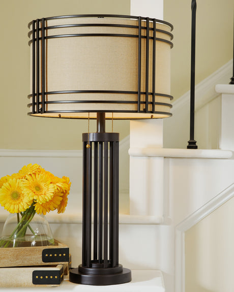 Sam's Furniture - Ashley Furniture - Hanswell Lighting - Table Lamp (Set of 2) / Dark Brown - L208294X2