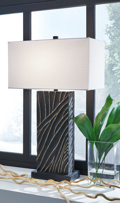 Sam's Furniture - Ashley Furniture - Bartlen Lighting - 2-Piece Lamp Set / Black/Gold Finish - L235774X2