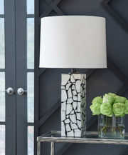 Sam's Furniture - Ashley Furniture - Macaria Lighting - Table Lamp (Set of 2) / White/Black - L429044X2