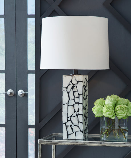 Sam's Furniture - Ashley Furniture - Macaria Lighting - Table Lamp (Set of 2) / White/Black - L429044X2
