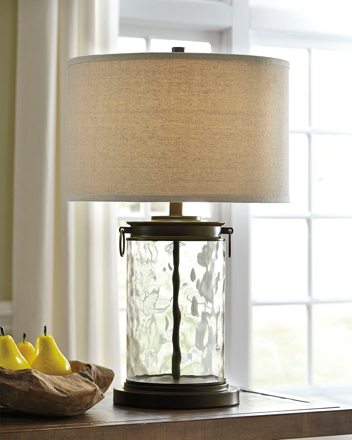 Sam's Furniture - Ashley Furniture - Tailynn Lighting - Table Lamp (Set of 2) / Clear/Bronze Finish - L430324X2