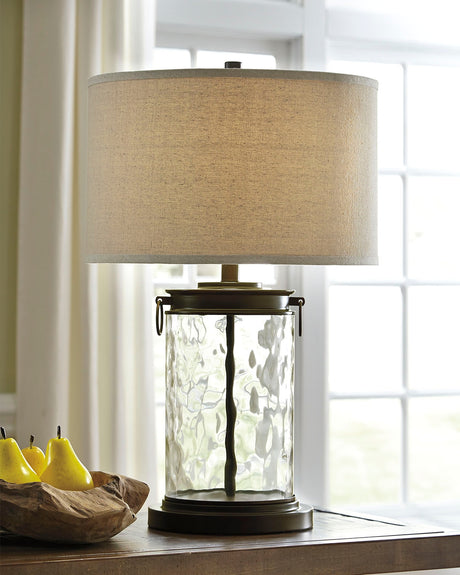 Sam's Furniture - Ashley Furniture - Tailynn Lighting - Table Lamp (Set of 2) / Clear/Bronze Finish - L430324X2