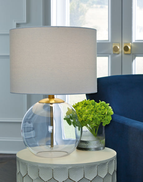 Sam's Furniture - Ashley Furniture - Samder Lighting - Table Lamp (Set of 2) / Clear/Brass Finish - L430744X2
