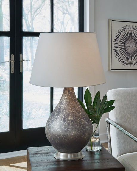 Sam's Furniture - Ashley Furniture - Bluacy Lighting - Glass Table Lamp (1/CN) / Antique Gray - L430834